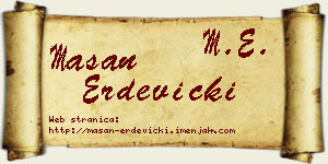 Mašan Erdevički vizit kartica